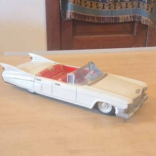 Bandai Tin Cadillac Convertible 11.5"  friction Toy vintage Car good condition