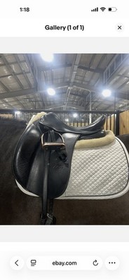 Stubben 1894 Leather Dressage Saddle: 17.5'' Medium (28 cm tree)