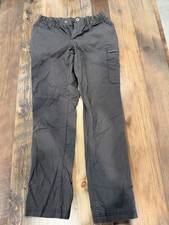 Prana Pants Women 8 Black Double Peak Hiking Active Organic Cotton Elastic Waist