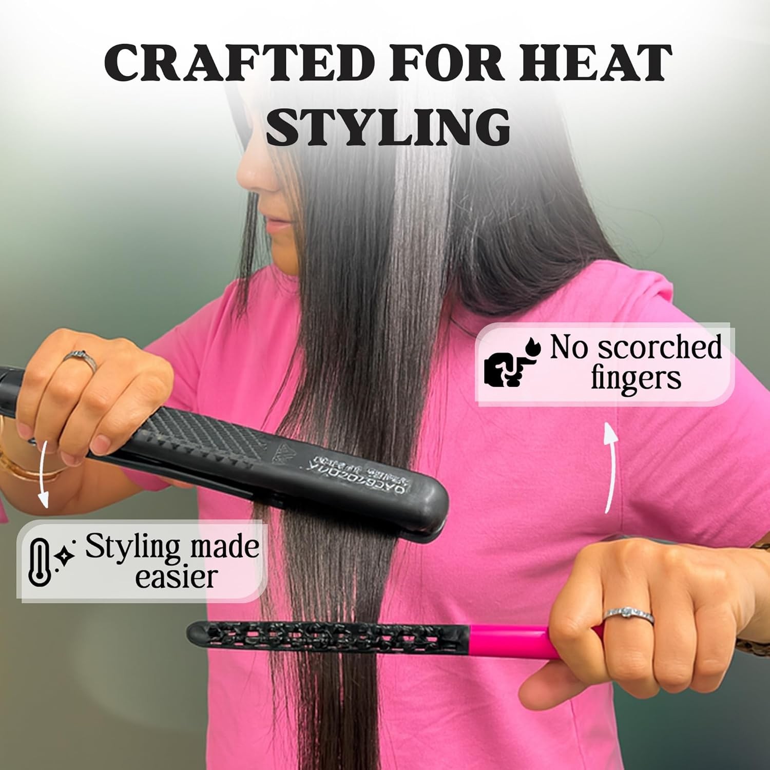 Herstyler Hair Straightening Comb - Straightener Comb for Flat Iron - Makes Styl