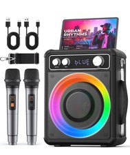 karaoke machine with 2 wireless microphone system