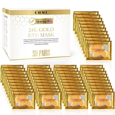 24K Gold Under Eye Patches Dark Circle Puffiness Hydrating Eye Mask