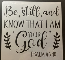 Religious Faith Christian Reusable Stencil 8 x 8