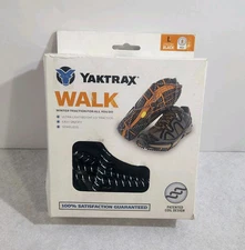 YakTrax Walk Winter Ice Traction Attachment For Shoe,, Black, Lightweight, New