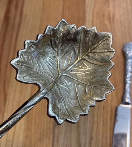 Wallace Carving Set Turkey Thanksgiving Leaf Martha Stewart Salad Tongs Lot - Picture 2 of 10