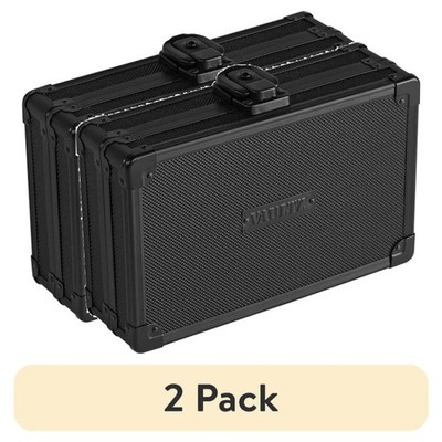 (2 pack) Vaultz Locking Supplies and Pencil Box in Black, for Elementary School