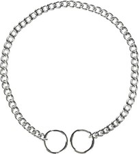Hamilton Metal Slip Link Choke Chain Dog Collar, Fine 2.0mm x 16" Chrome Plated