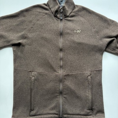 Outdoor Research Men's Longhouse Full Zip Fleece Jacket BROWN , Size LARGE
