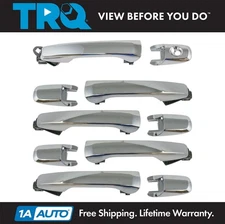 TRQ Front & Rear Exterior Outside Door Handle Kit Set Chrome for Explorer Edge