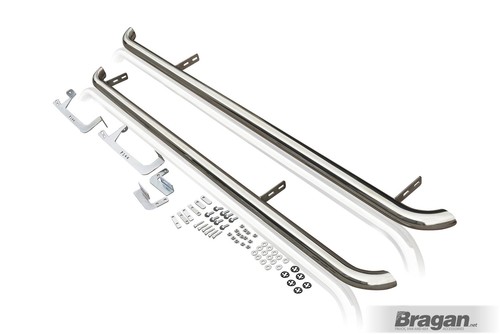 Side bars Curved For Ford Custom SWB 2018-2023 Van Stainless Steel Accessories - Picture 2 of 9