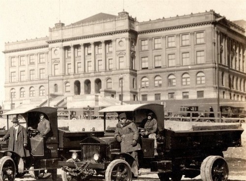 F L BUSCHE 1924 MEN & PIERCE ARROW TRUCK FLEET OMAHA NE PANORAMIC PHOTOS BUCYRUS - Picture 11 of 12