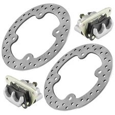 for Polaris RZR 570 2012-2020 Front Left / Right Brake Caliper and Disc Rotor