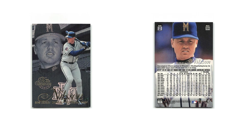 Dave Nilsson 1997 Flair Showcase #164 Milwaukee Brewers Baseball Card NM - Image 3 of 3