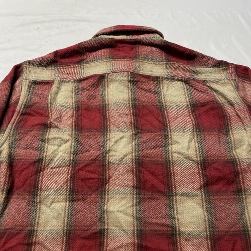Vintage 90s Flannel Shirt Men’s XL Red Beige Plaid Grunge Heavyweight Button 80s, Size XL, $26.99 - Photo 6