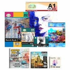 (SET OF 2) Sketch Pads/Books White Cartridge Papers Sketching Drawing Doodling
