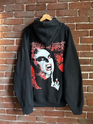 Vintage 00s Cradle of Filth Midian Black Metal Band hoodie xl