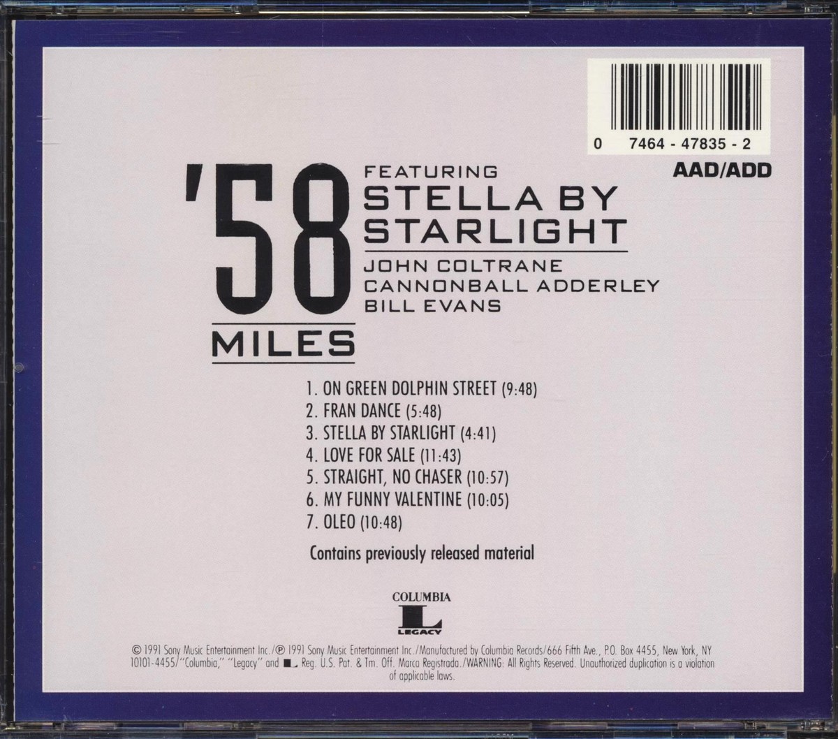 Miles Davis, John Coltrane, Cannonball Adderley - '58 Sessions