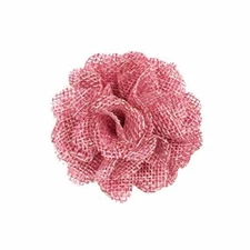 Wrapables Shabby Chic Burlap Rose Flower (Set of 20), Pink Petal