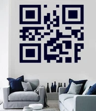 Vinyl Decal QR-code Coding Individual Commodity Wall Sticker (n600)