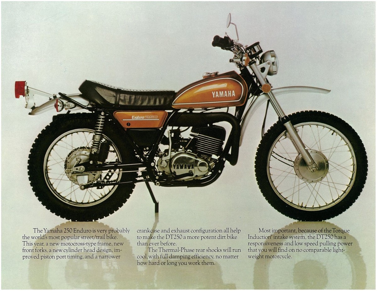 YAMAHA Brochure DT250 A 1974 USA Sales Catalog Catalogue REPRO