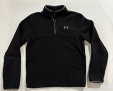 Under Armour Pullover Quarter Zip Youth XL Long Sleeve Cold Gear Fleece Black