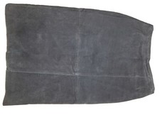 Casual Corner Vintage 1990's Black 100 Genuine Suede Leather Long Skirt 14