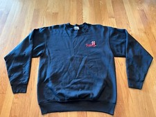 Vintage Nebraska Huskers Sweatshirt Oneita Embroidered Mens L/XL USA Made Black