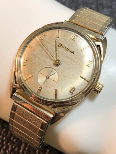 Vintage 1958 L8 Bulova 10K Rolled Gold Plated 17J Mechanical Men’s Watch Runs