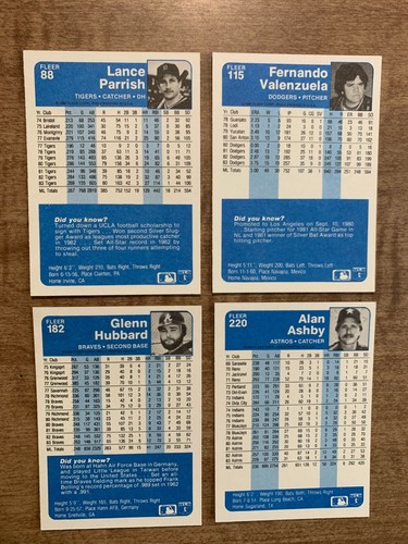 1984 Fleer Baseball COMPLETE Set (660) - Mattingly Strawberry Rookie Cards - Picture 4 of 10