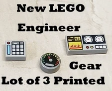 New LEGO Engineer Tools Computer Parts Printed Gauges Solar Calculator Dials