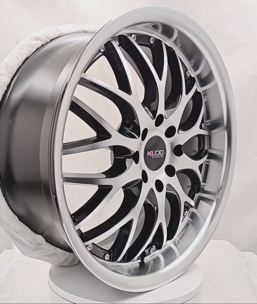 『希少』X-TAGE PURE DURALUMIN【ROUND M】 Kudo Racing Revolution 17x7.5 4x100 4x114.3 +40mm Black Polish