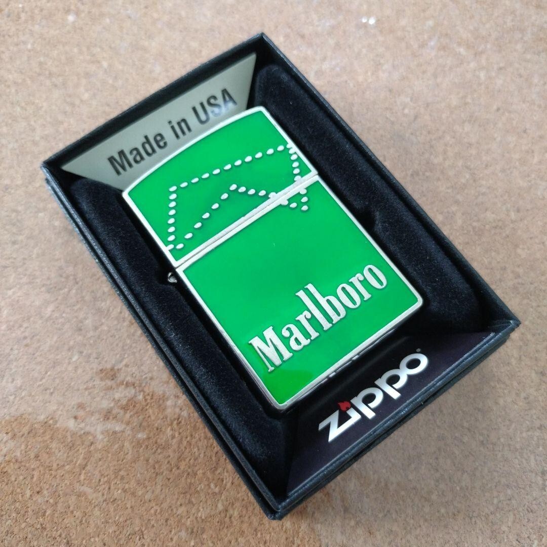 Used Zippo Marlboro Brand Leather Adventure Team Lizard Rock Japan 