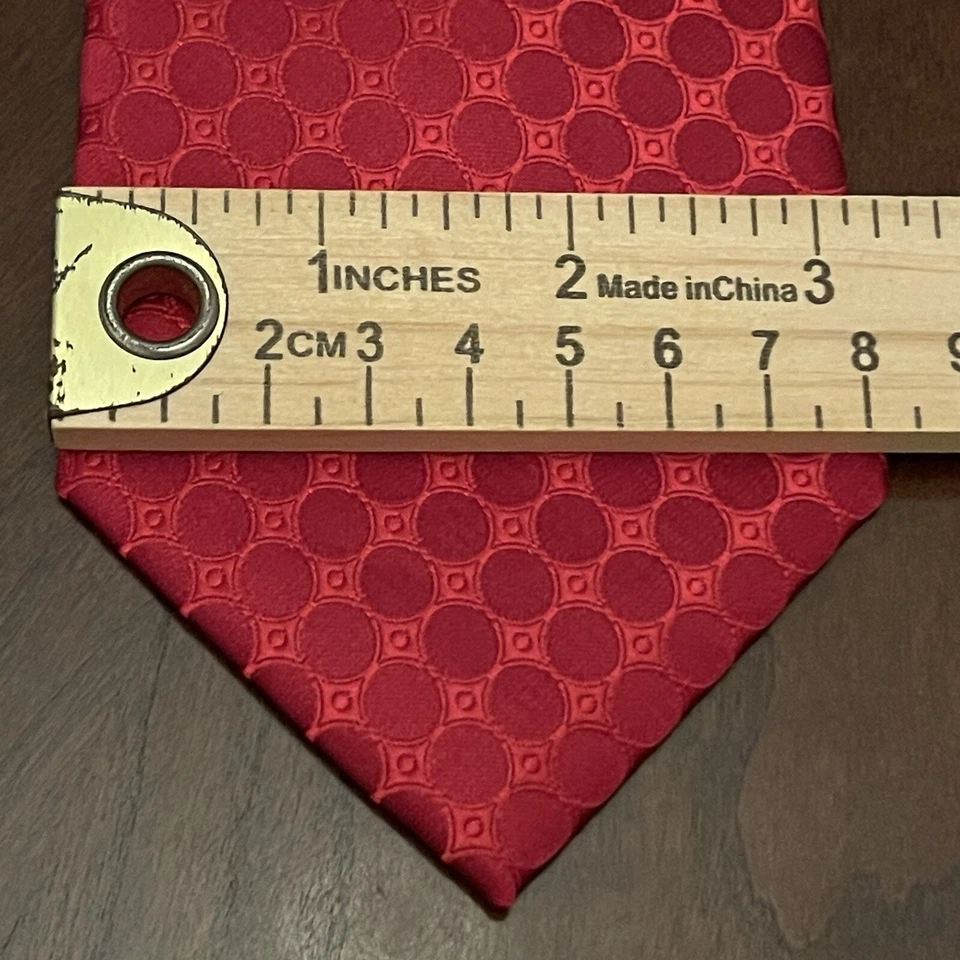 Corbata Croft & Barrow roja 100 % poliéster para hombre hecha en China Foto 4 de 4