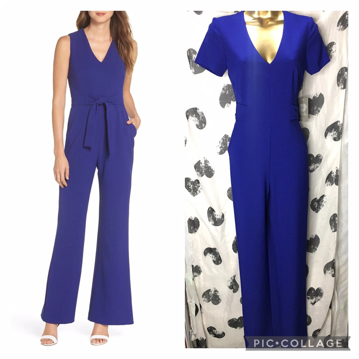 Vince camuto tie sales front wide leg jumpsuit