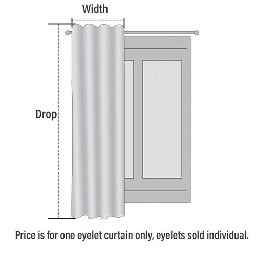 Leicester Exclusive Fabrics Eyelet Room Darkening Smooth Single Curtain Panel - Picture 3 of 33