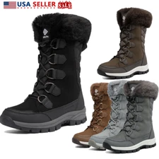 Women Winter Warm Lining Anti-slip Outsole Snow Boots Waterproof Mid Calf Boots