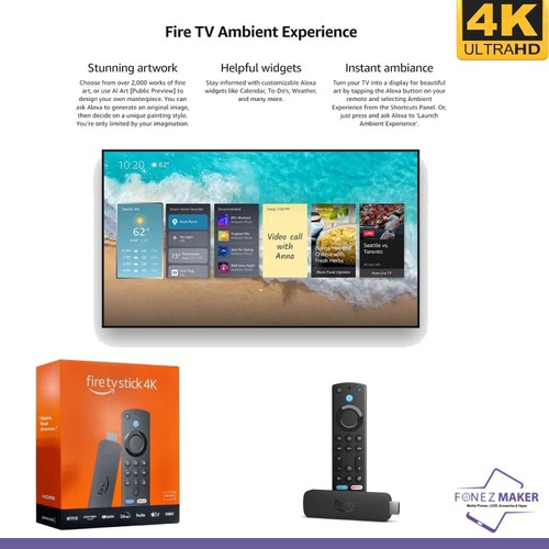 Amazon Fire Stick TV 4K Ultra HD With Alexa Remote Control Device Pack Of 15 - Afbeelding 2 van 5