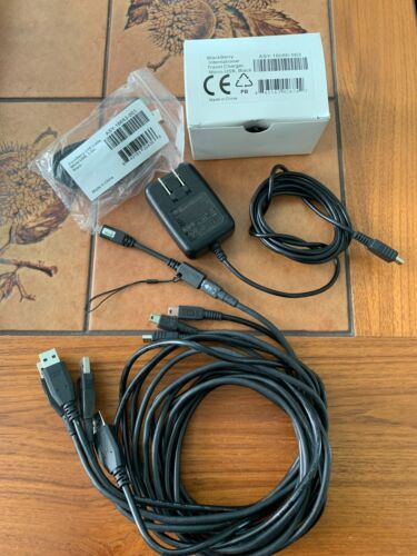 Blackberry Cell Phone Accessories Lot NEW & USED Chargers & Cables - Picture 1 of 8