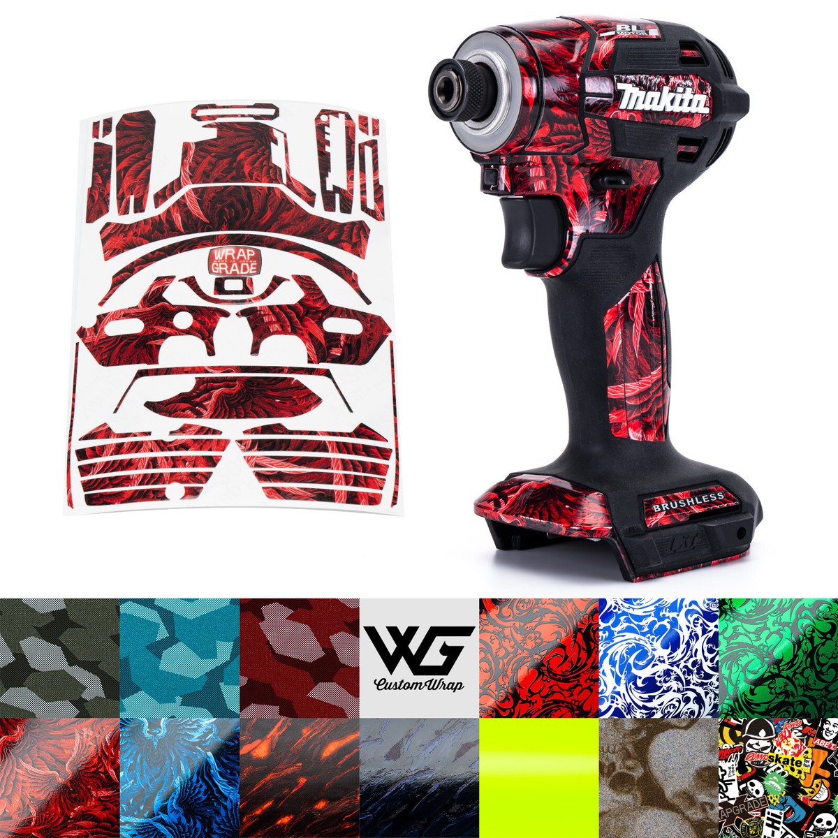 WRAPGRADE Wrap Stickers Compatible with Makita TD173D/DTD173/ Impact Driver