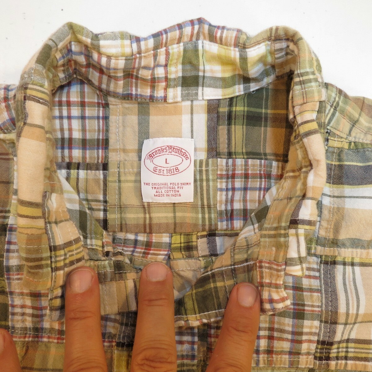 BROOKS BROTHERS Patch Work BUTTON FRONT SHIRT Men… - image 3