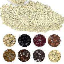 Silicone Lined Micro Rings Crimp Beads for Feather Hair I Tip Extension LOOP US