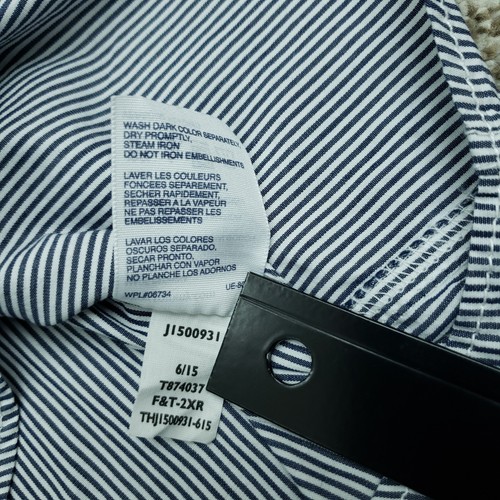 Camicia Tommy Hilfiger con bottoni ragazzo grande (16/18) a righe manica lunga USO DELICATO - Foto 17 di 18