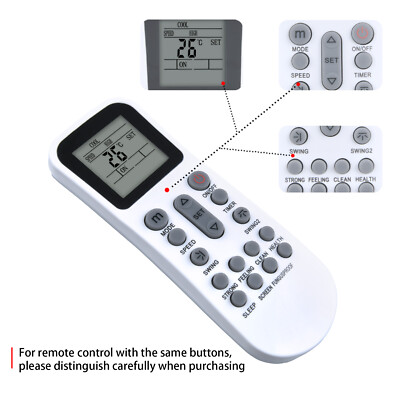 AIDITIYMI YKR-K/002E Replace Remote Control Compatible With AUX Air Conditioner AC A/C Remote YKR-K/204E YKR-K/001E YKRK/002E YKR-K002E YKR-K204E YKR-K001E YKRK/204E YKRK/001E YKR K204E YKR K001E