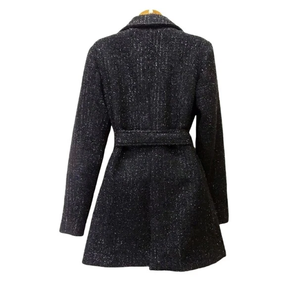 Abrigo BKE Hebilla Para Mujer Negro Brillante Doble Pecho Joyas Cinturón - Talla Pequeño Foto 2 de 4