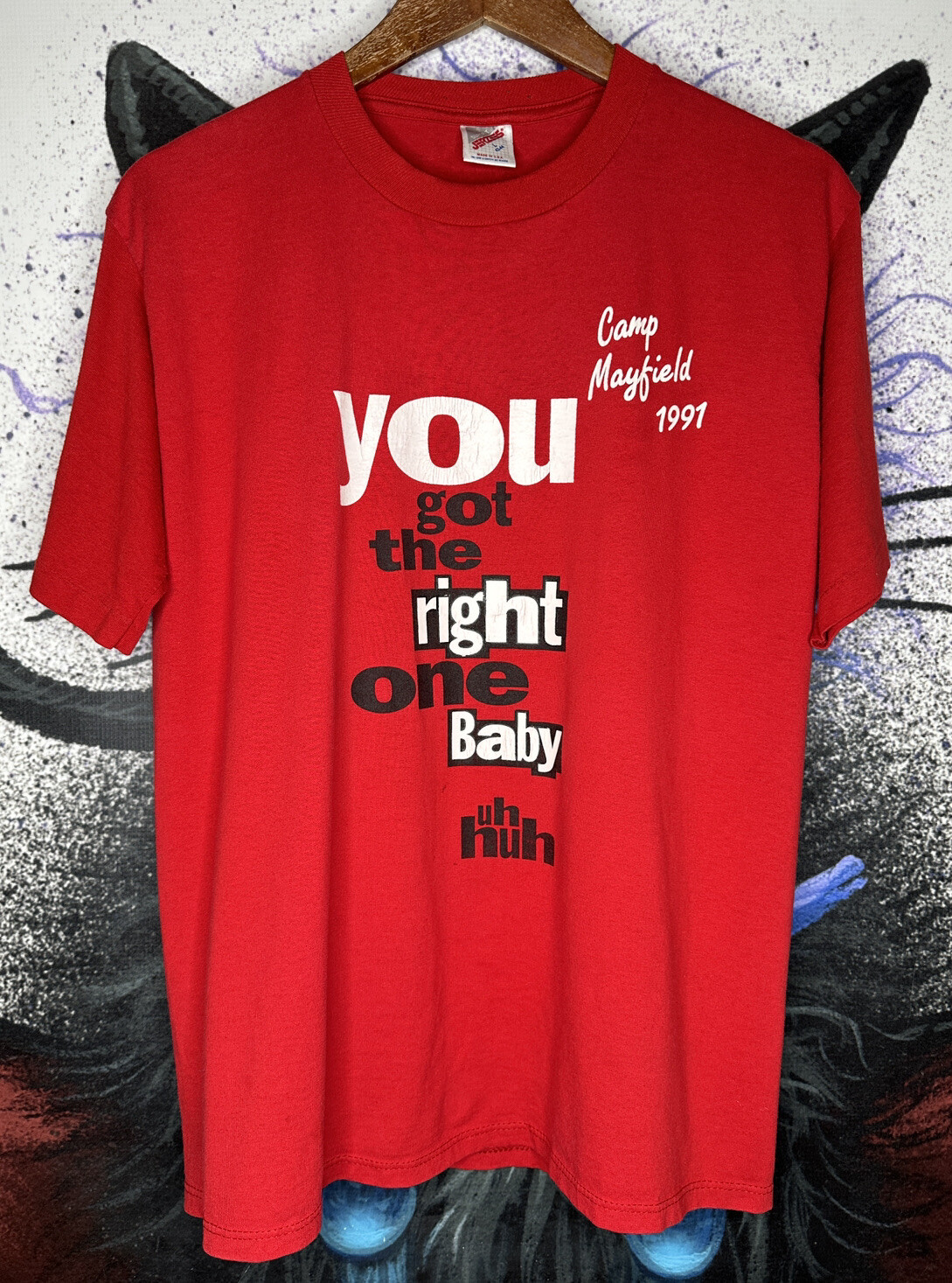 Vintage Jerzees 1991 You Got The Right One Jesus Christ Puff Print