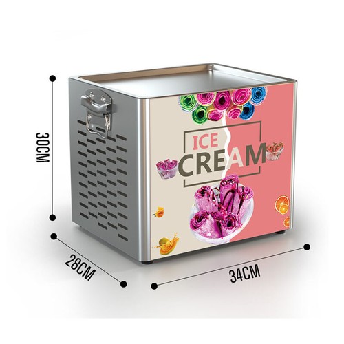 Sartén eléctrica de escritorio yogur máquina enrollada tailandesa máquina de rollo de helado frito - Imagen 4 de 10