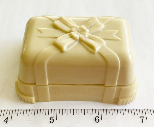 Antique Celluloid Ring Jewelry Box With Bow - Picture 2 of 7