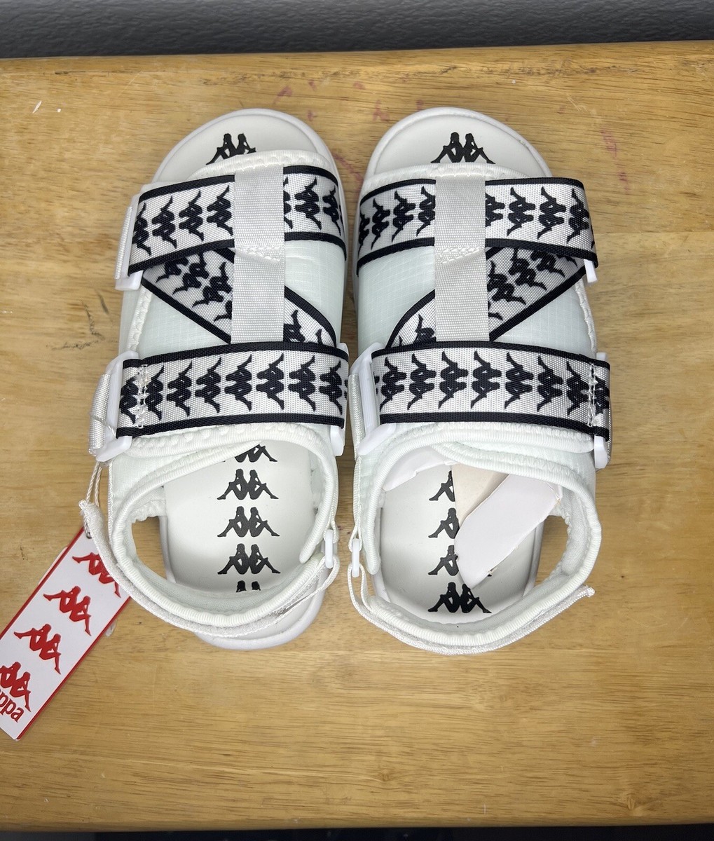 Kappa Black and White Slides/Sandals. 2 pairs Mitel Black Sandals with Straps for Men & Women | Kappa USA main image 3