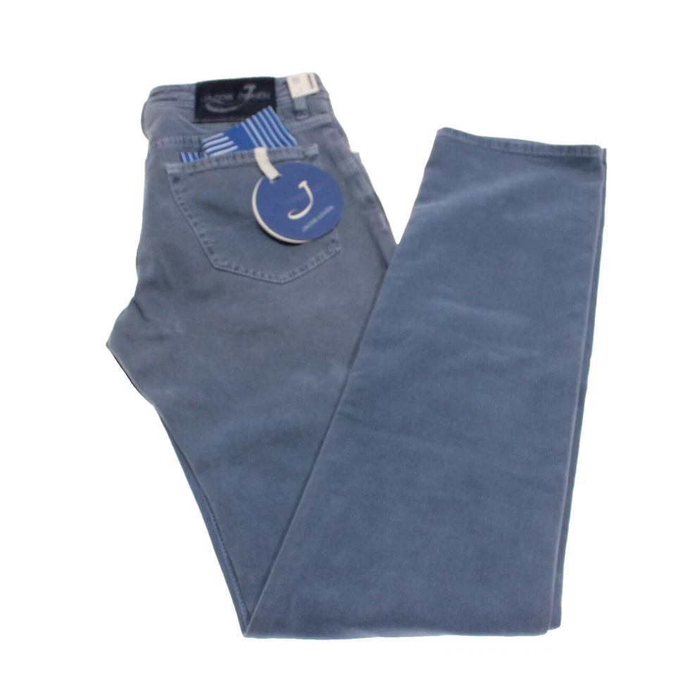 Jacob Cohen NWT 5 Pocket Jean Cut Pants Size 30 US Style 625 Blue Cotton Blend - Image 2 of 4