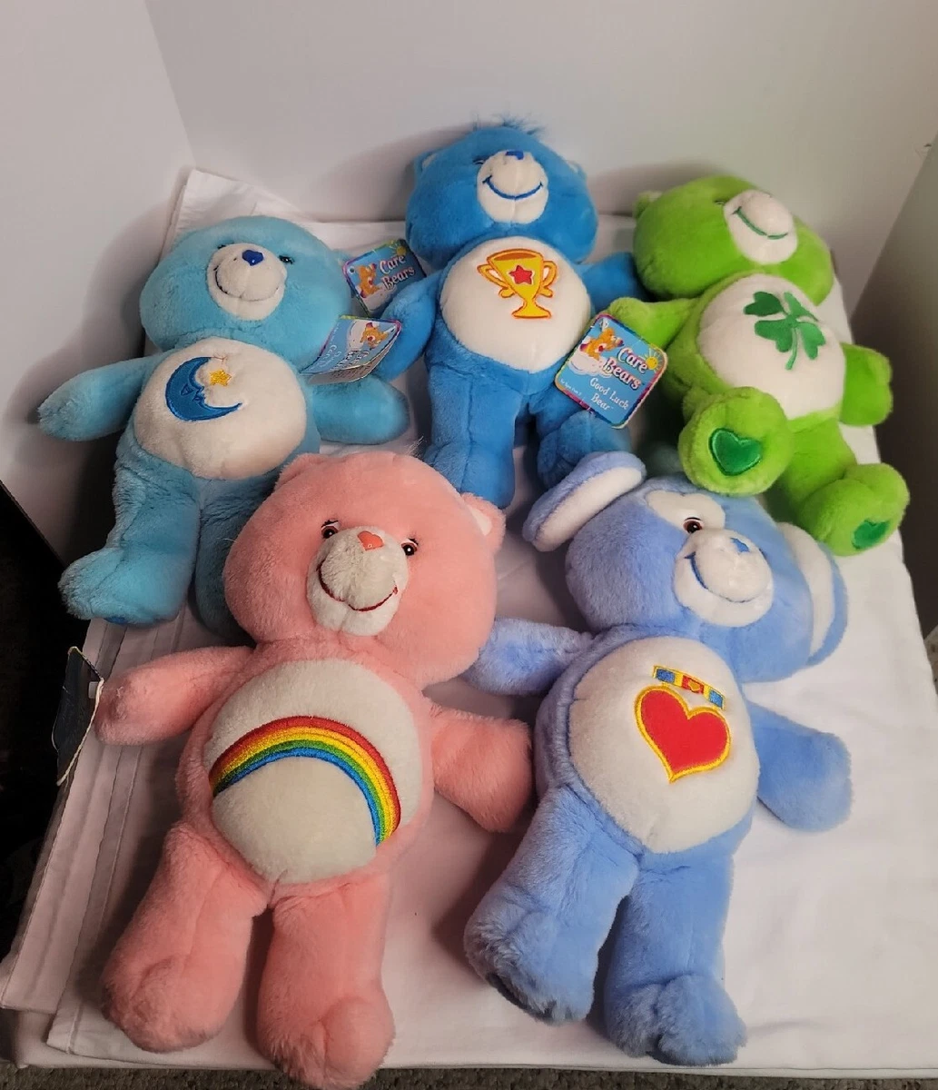 Lot Of 5 Vintage 2002 Care Bears 13 Plush 4 With Tags READ DESCRIPTION